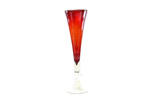 Vase Red Trumpet 40" High