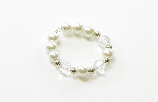 Napkin Ring White Pearl / Crystal
