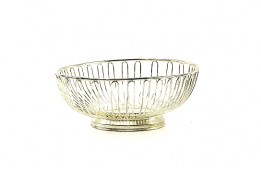Bread Basket Silver Oval