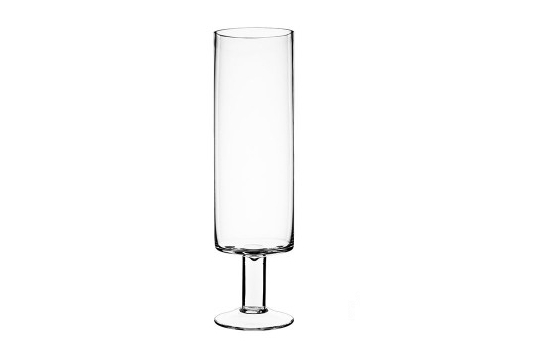 Footed Floating  Glass Cylinder 13"