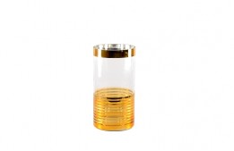 Cylinder Glass Gold 4" x 7.5"