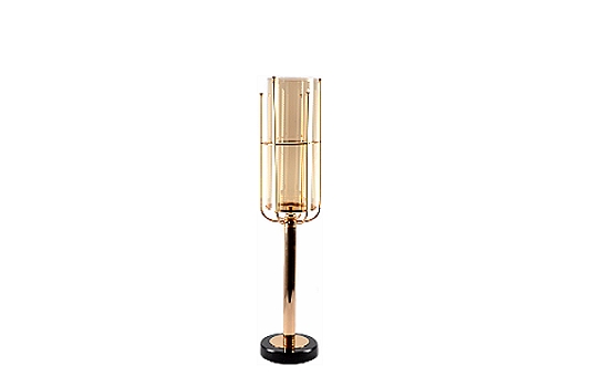 Candle Holder Soho Footed Gold 19" x 4"