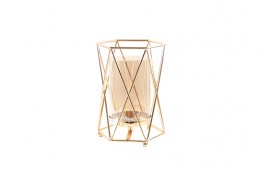 Candle Holder Midtown Gold 7.5" x 7.5" x 11"