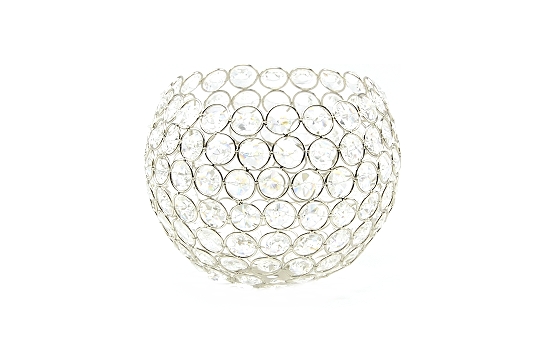 Diamond Sphere Nickle Votive 8"