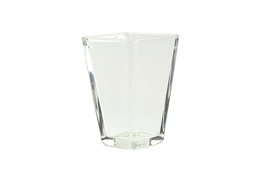Vase Square Slim Glass 4" x 4" x 7" 