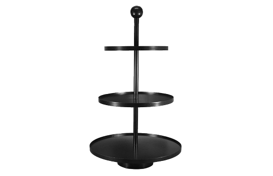 Compote Black Metal 3 Tier 25"
