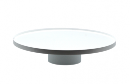 Compote Round White Metal 15"