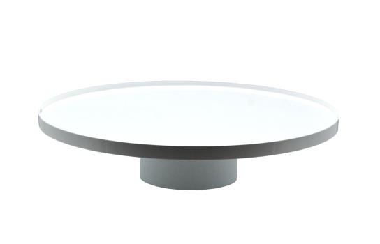 Compote Round White Metal 15"