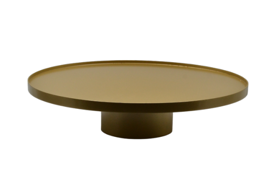 Compote Round Gold Metal 15"