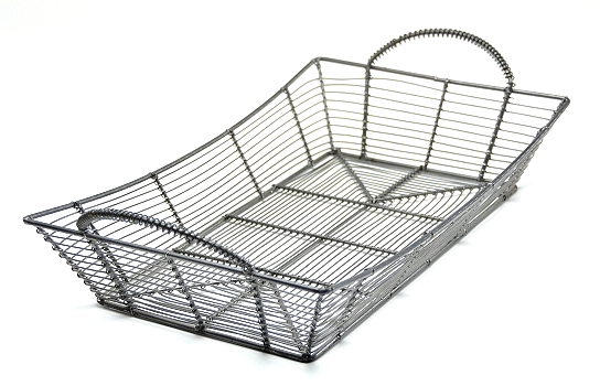 Basket Wire Rectangle 16" x 11" x 3" with Handle