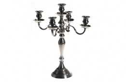Candelabra Stainless 16'' High 5 Candles
