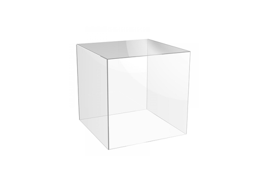 Cube Plexiglass Clear 10" x 10" x 10"