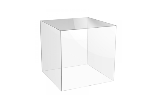Cube Plexiglass Clear 12" x 12" x 12"