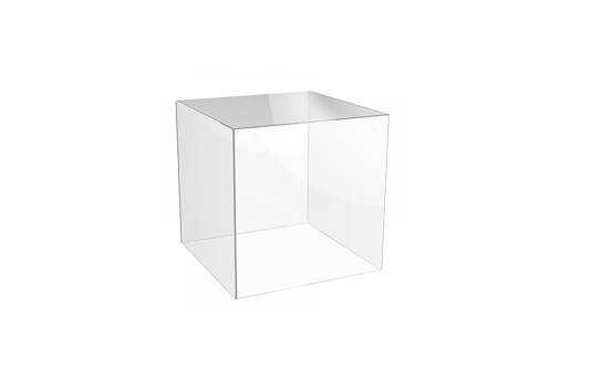 Cube Plexiglass Clear 8" x 8" x 8"