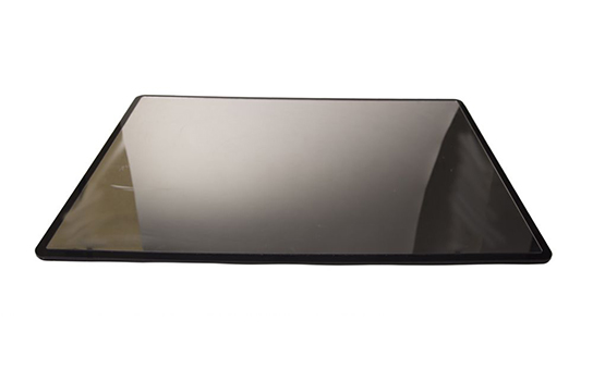 Rectangular mirror tray with black rim 29 1/2'' x 21 1/2''