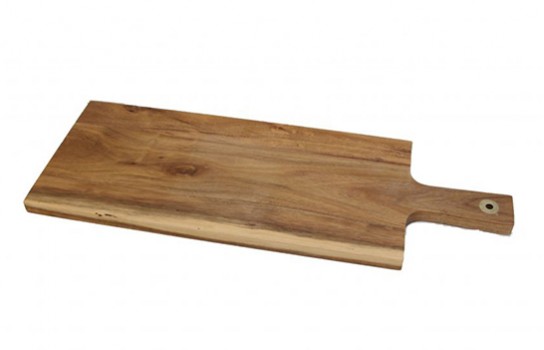 Acacia Wood Cutting Board with Handle 20" x 7" 