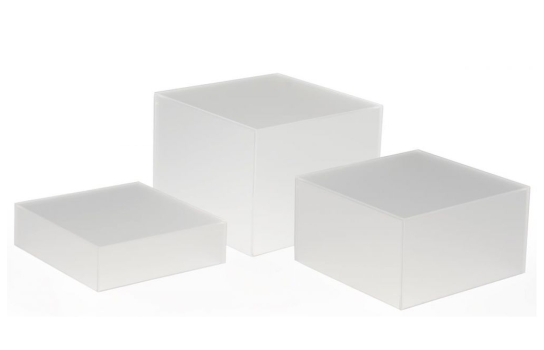 White Plexi Box 12" x 12" x 4"