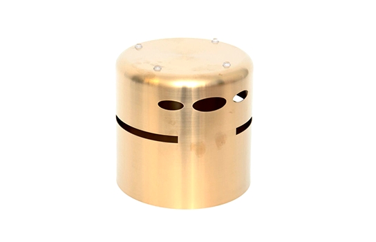 Gold metal riser high 8'' round x 8''
