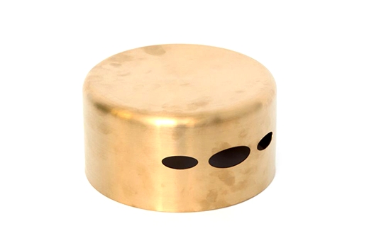 Gold metal riser high 8'' round x 4''