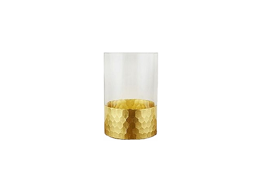 Glass Vase Elsa Gold 3.25" x 4"