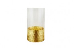 Glass Vase Elsa Gold 3.75" x 8"