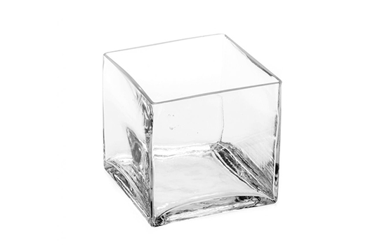 Square Votive Clear Glass 6" x 6"