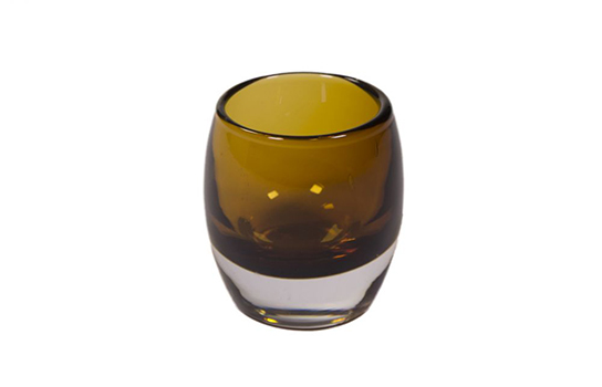 Poland glass votive in amber