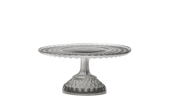 Mini comport silver serving plate on stem 9" x 4"