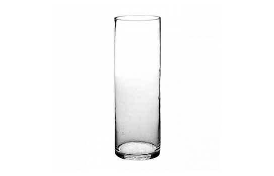 Cylindric Clear Glass Vase 12" x 4"