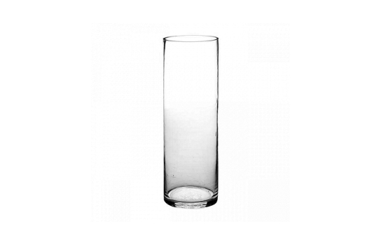 Cylindric Clear Glass Vase 7.5" x 3.5"