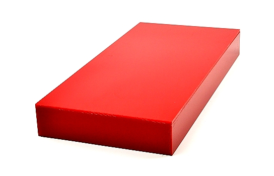 Red Plexi Rectangular 10" x 21" x 2.5"