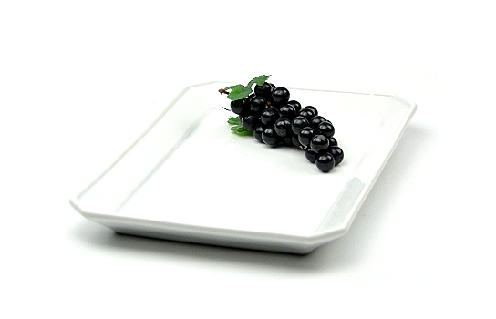 Rectangle Octo Plate White 13" x 9"