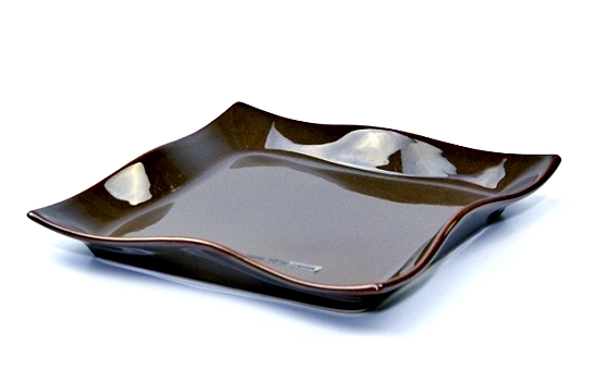 Chi Square Platter Burnt Amber 14"