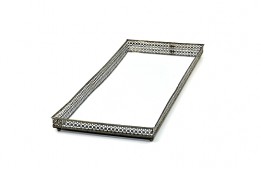 Mirror Metal Edge Tray 7" x 15"