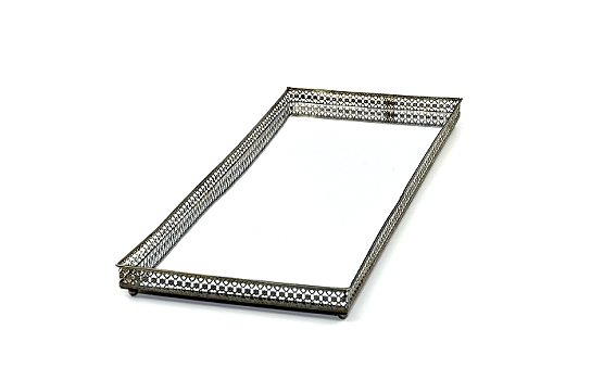 Mirror Metal Edge Tray 7" x 15"
