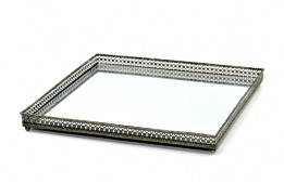 Mirror Metal Edge Tray 12" Square