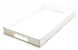 Wood Tray White 21" x 11"