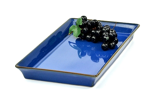 Chi Rectangle Platter Blue 13" x 7"