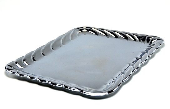 Tray Chrome Rope 19" x 15"
