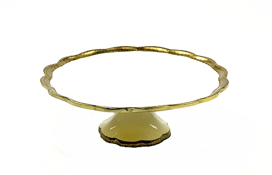 Comport Gold Rim Ivory Porcelain