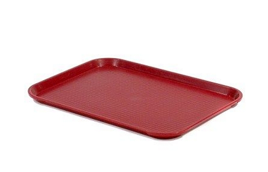 Rectangle Cafeteria Red Tray 12" x 16"