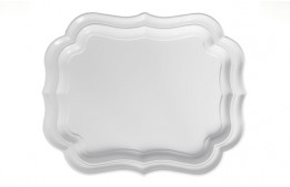 Baroque White Tray 20" x 15"